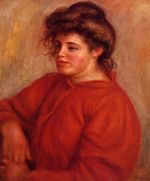 Woman in a red blouse 1908